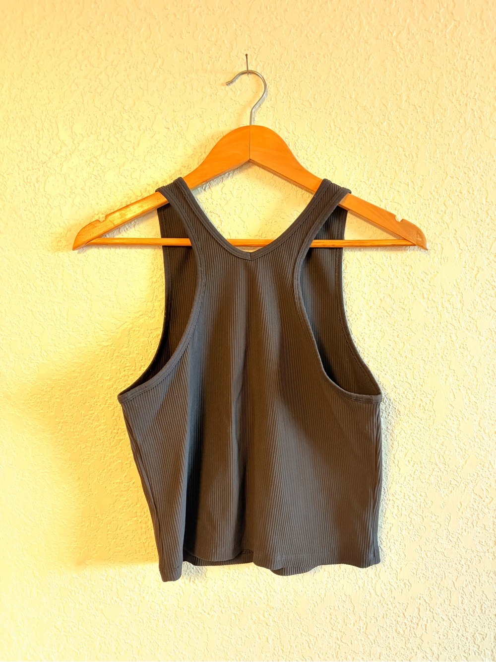 Athleta Black Ribbed Racerback Tank - Picture 6 of 7